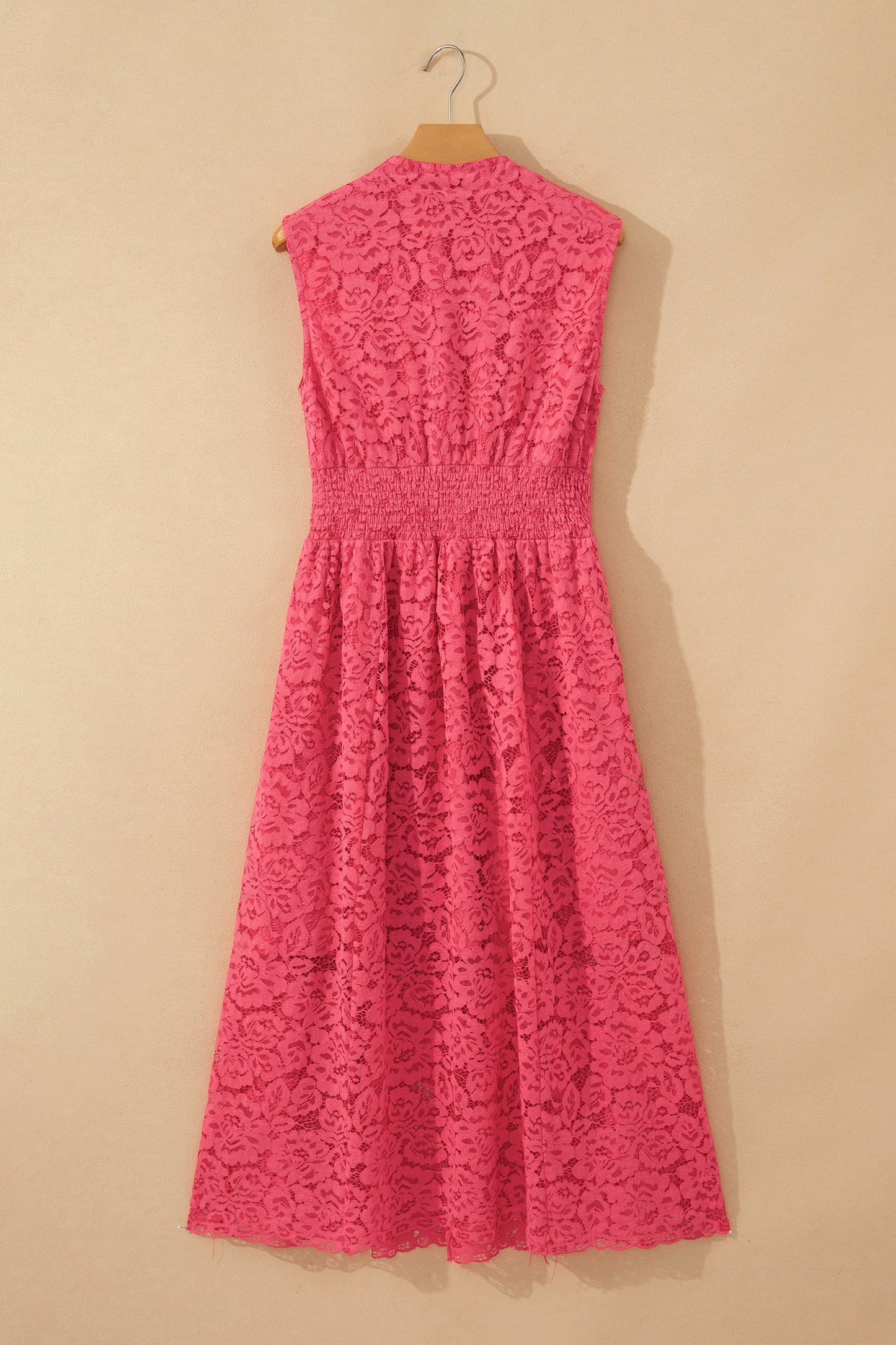 Rosé Riviera Lace Midi
