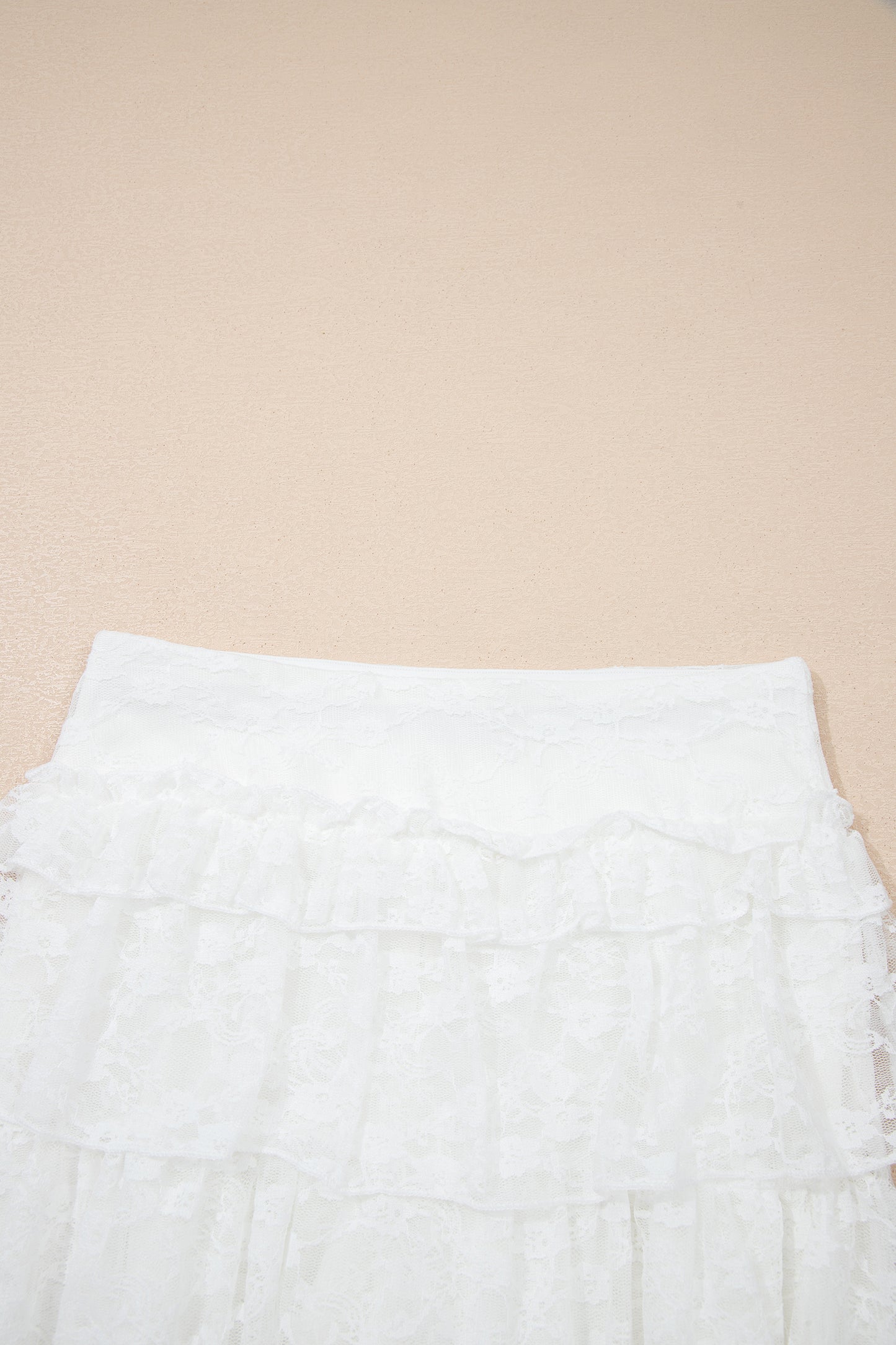 Moonlight Muse Lace Hi-Low Skirt