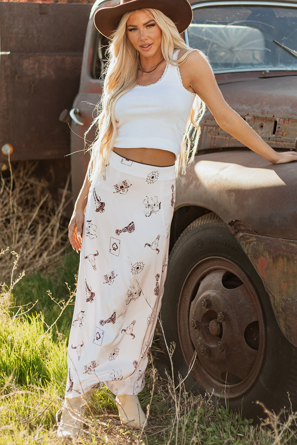 The Wild West Whimsy Midi Skirt