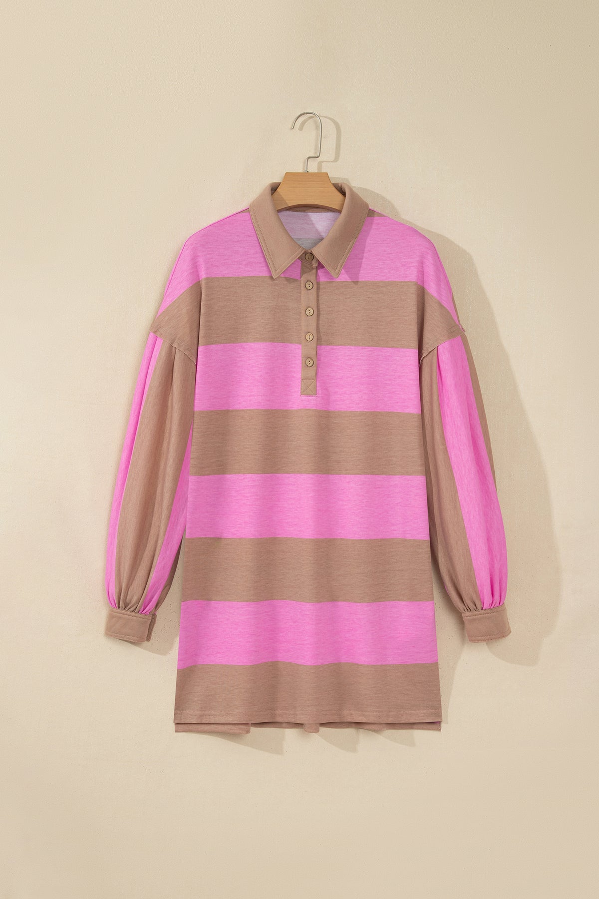 The Rosé & Latte Stripe Dress