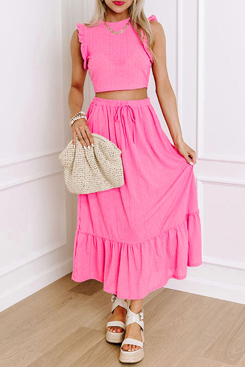 Pink Paradise Skirt Set