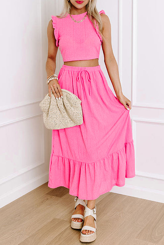 Pink Paradise Skirt Set