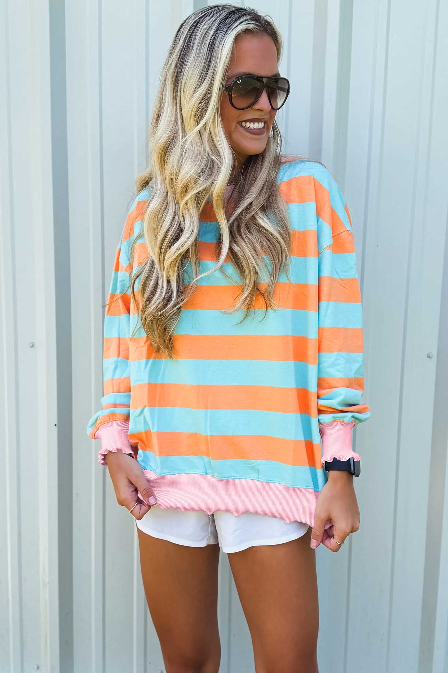The Sorbet Stripe Pullover