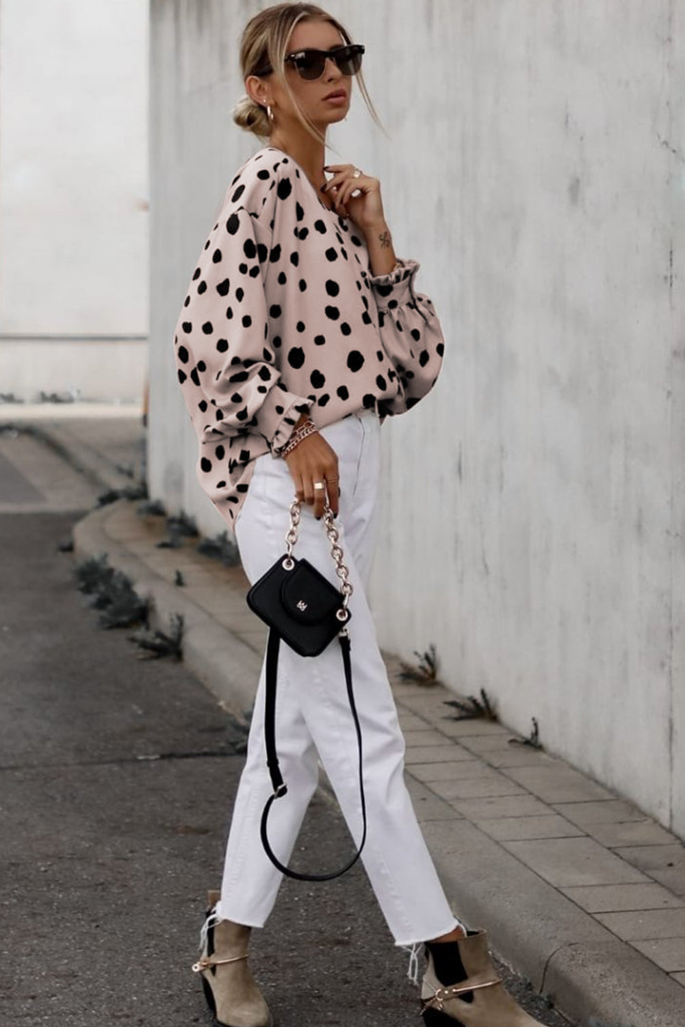 Spot On Satin Blouse