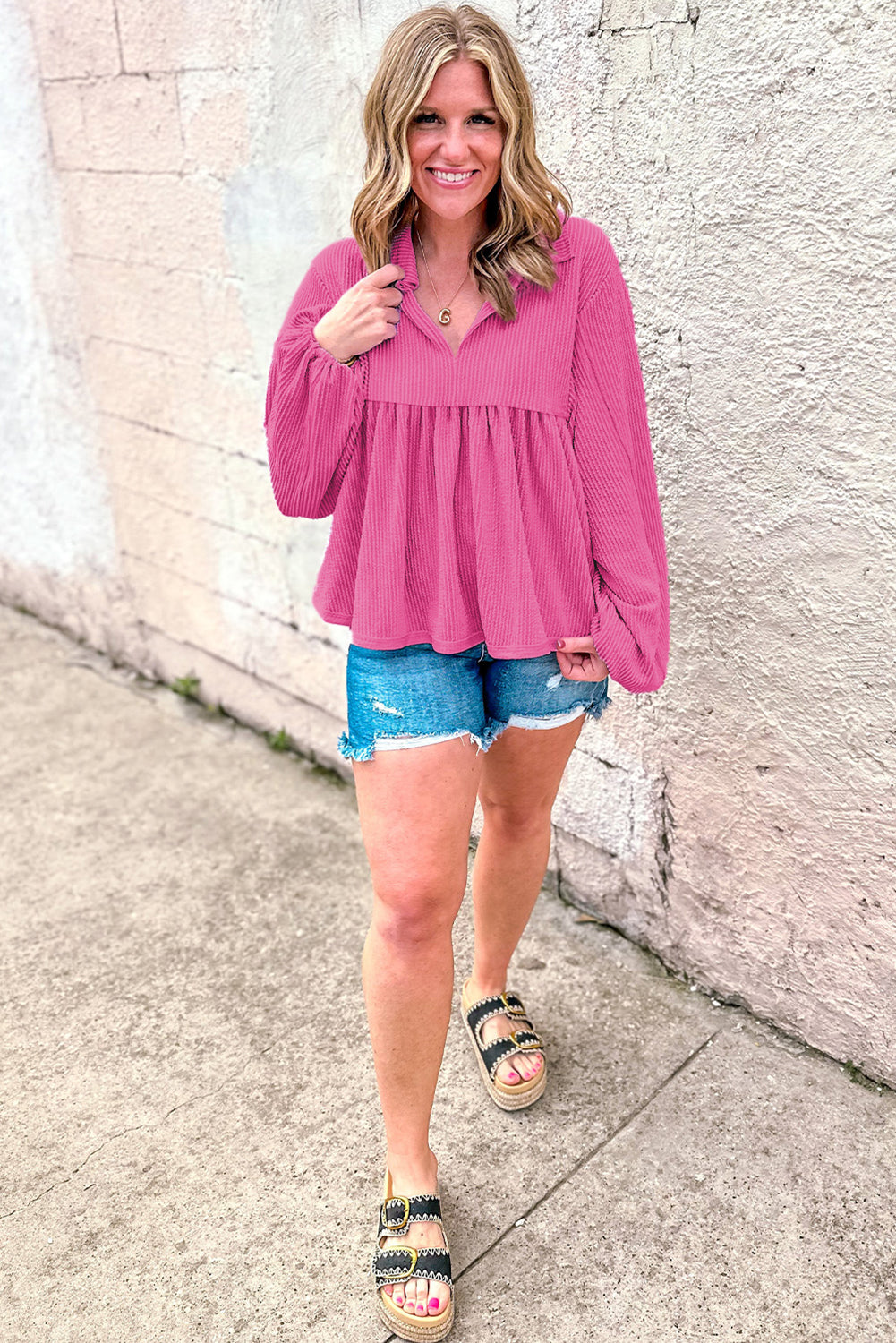 The Pink Magnolia Babydoll Top