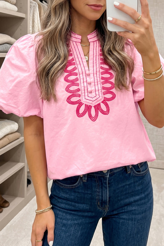 Pink Champagne Stroll Blouse