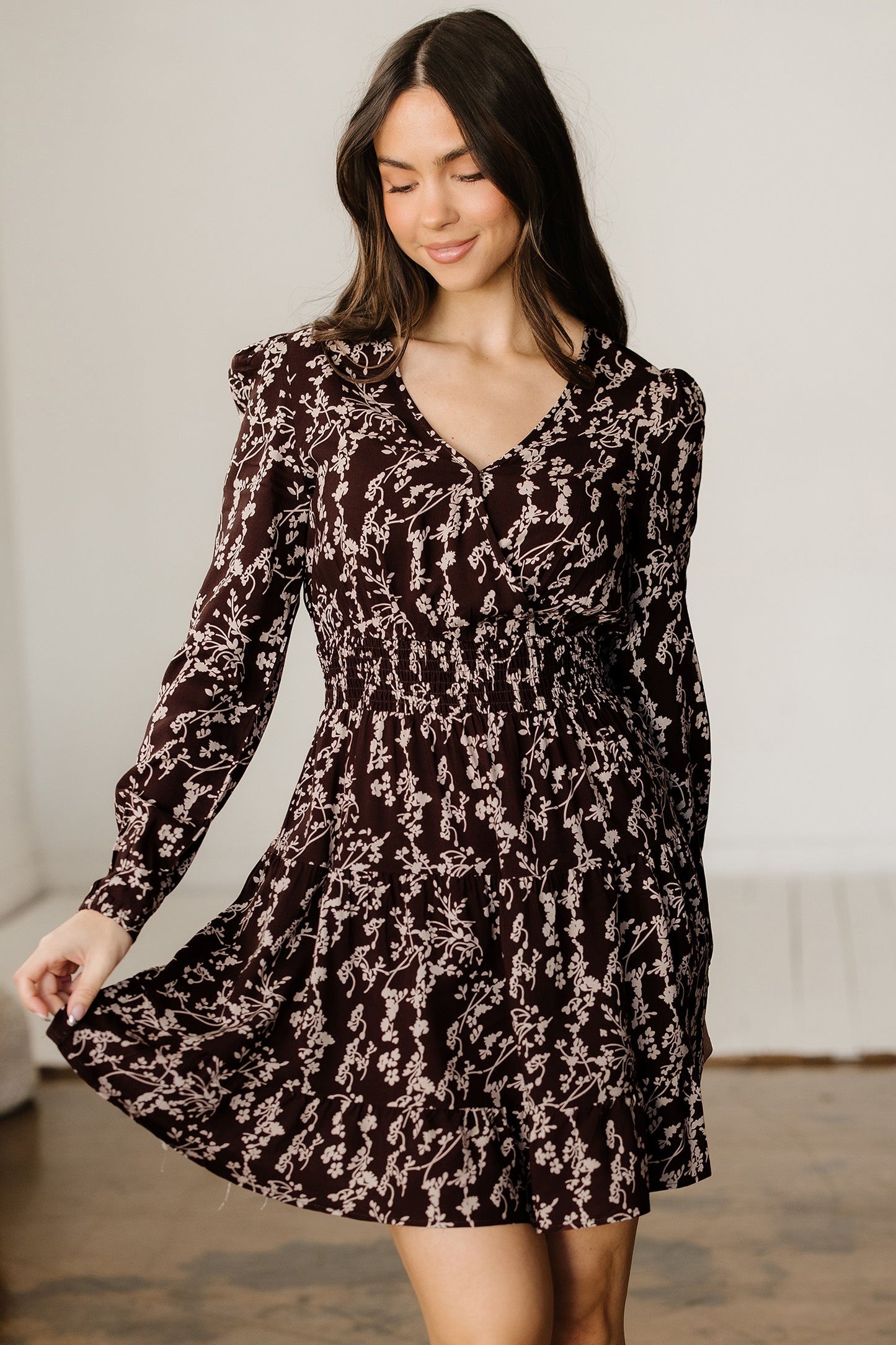 Chestnut Bloom Smocked Dress