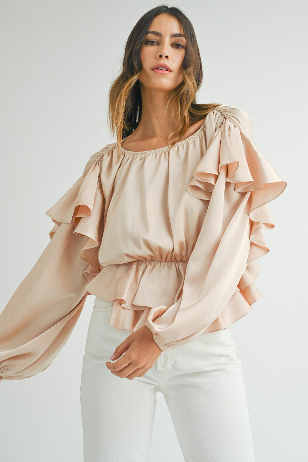 The Champagne Flutter Peplum