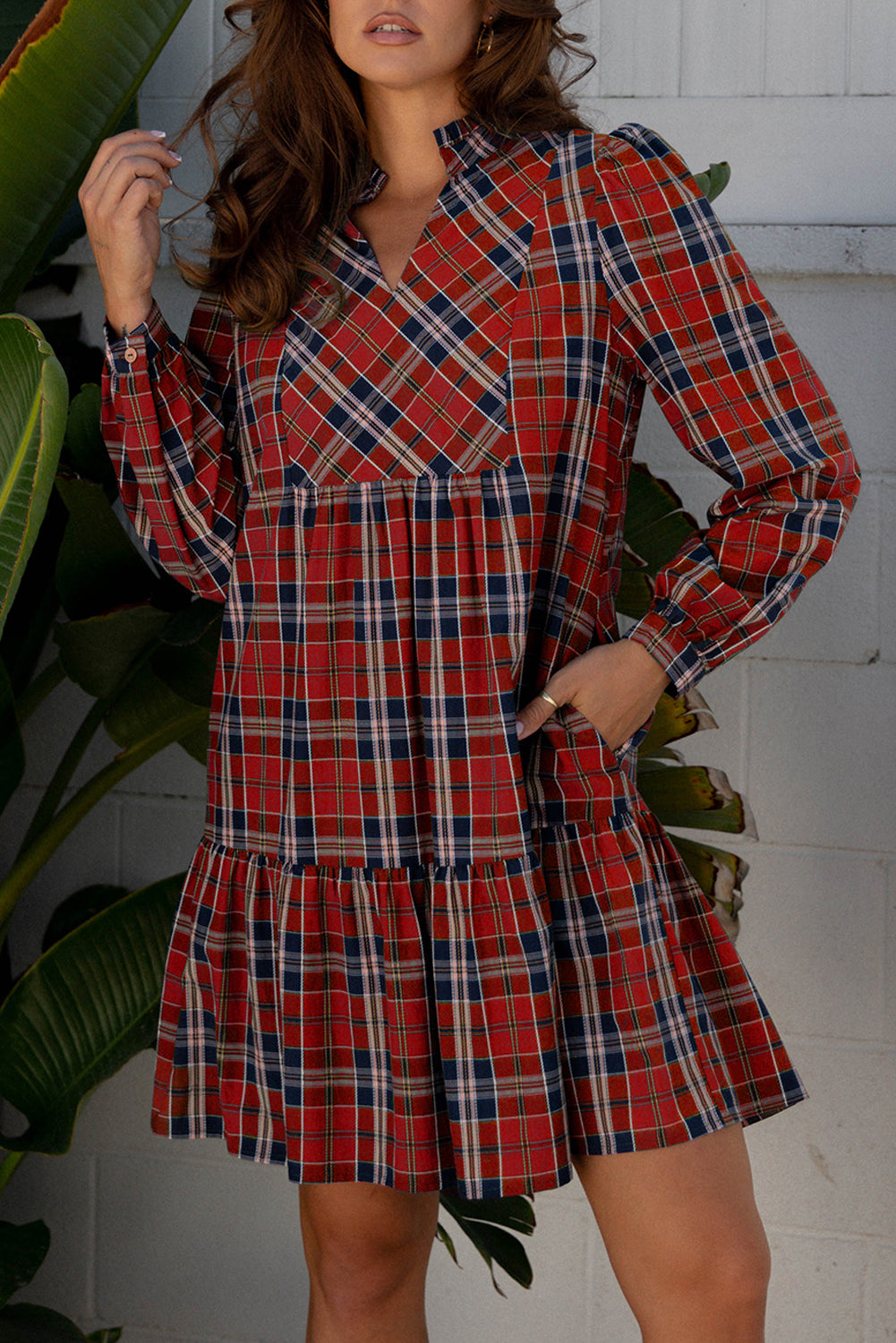 Home for the Holidays Plaid Dress