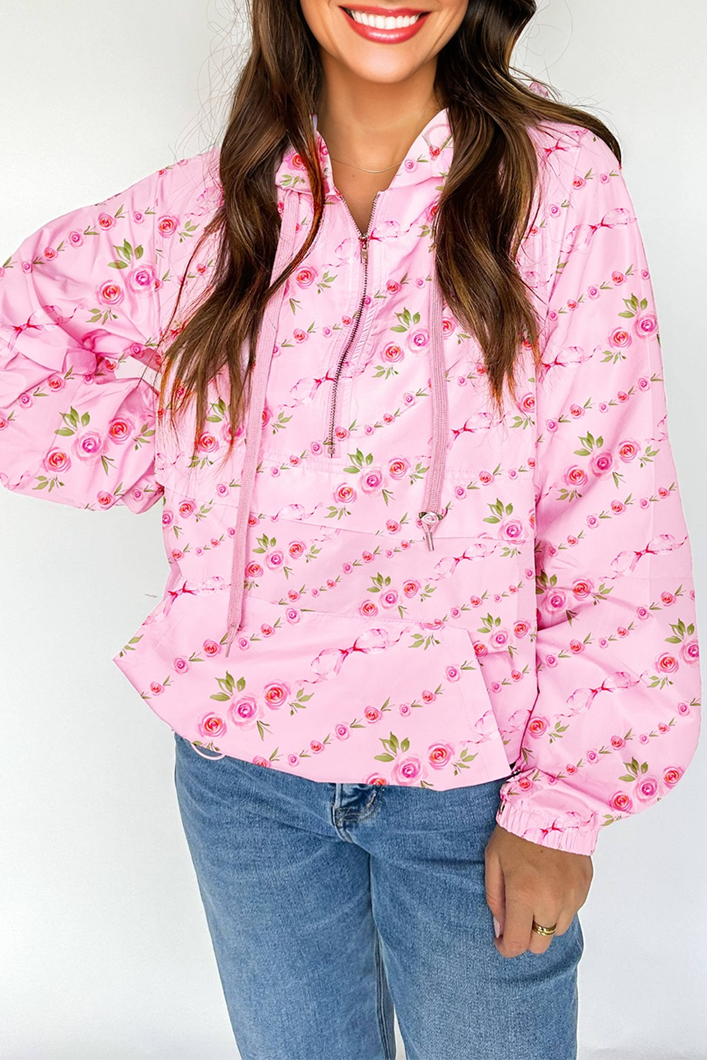 Rose Garden Half-Zip Hoodie