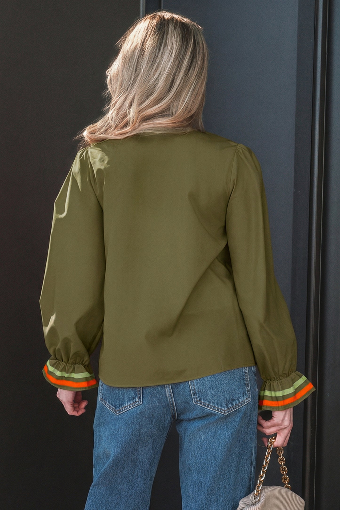 Harvest Stripe Popover Blouse