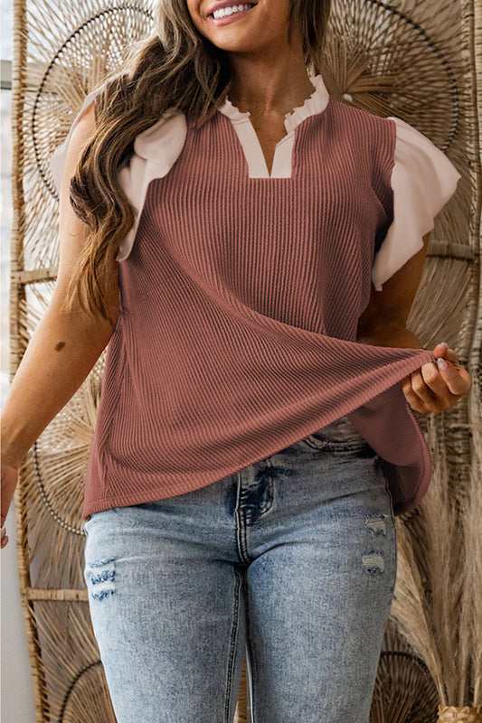 Strawberry Mocha Blouse Plus