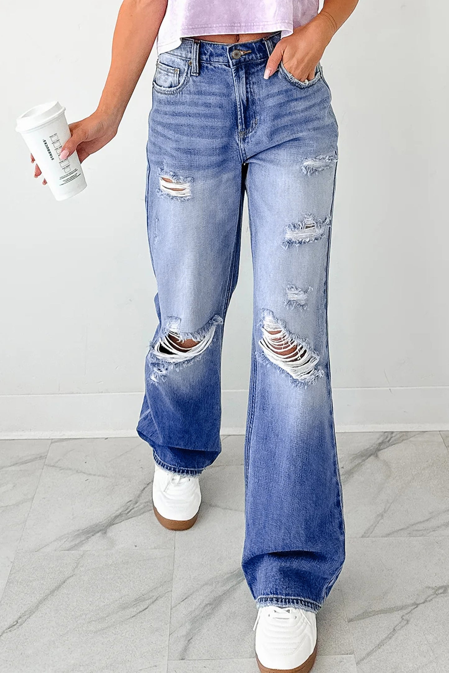 Off-Duty Cool Wide-Leg Denim