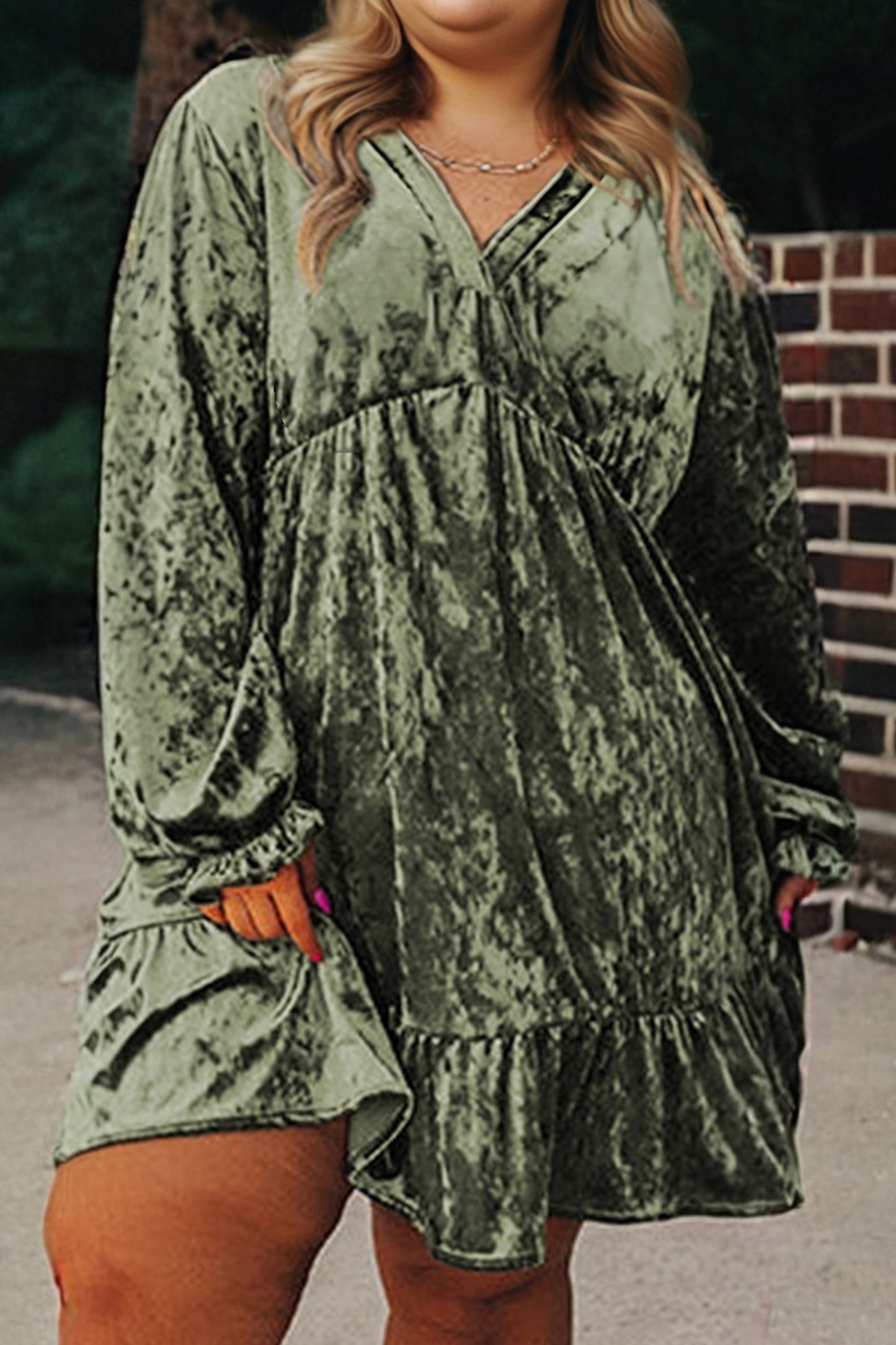 Evergreen Velvet Crushed Mini