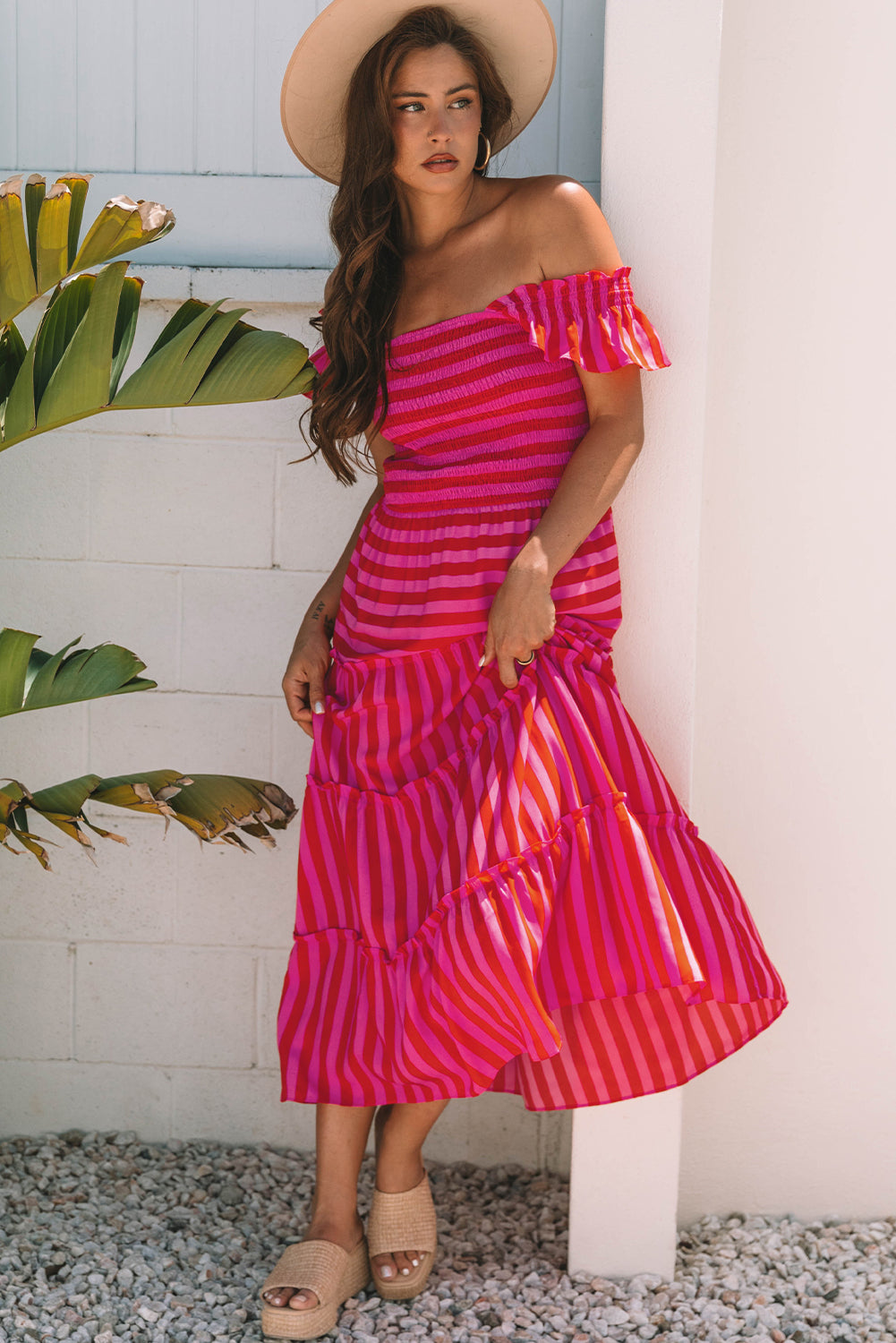 The Pink Lemonade Stripe Midi Dress