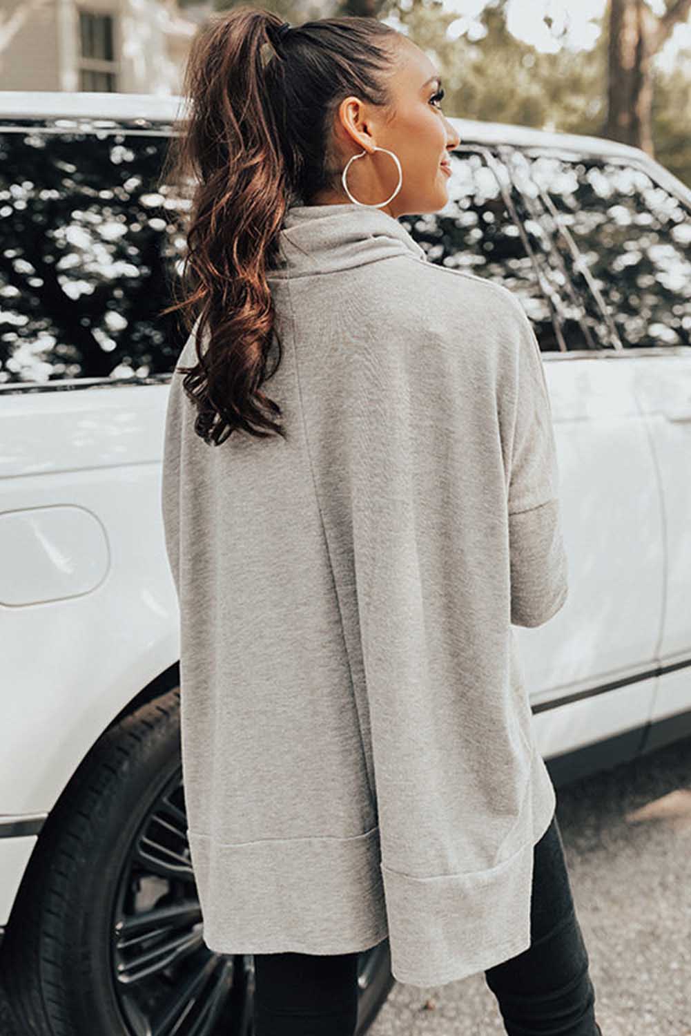 The Snowfall Soft Cowl Top