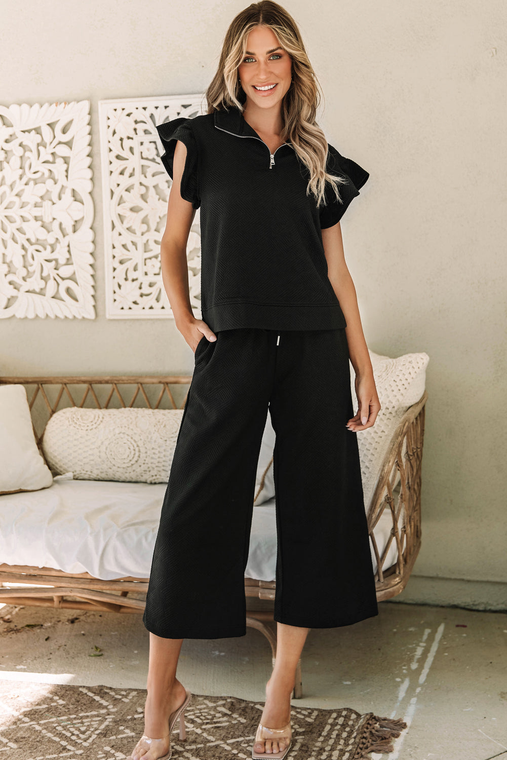 The Midnight Ruffle Set