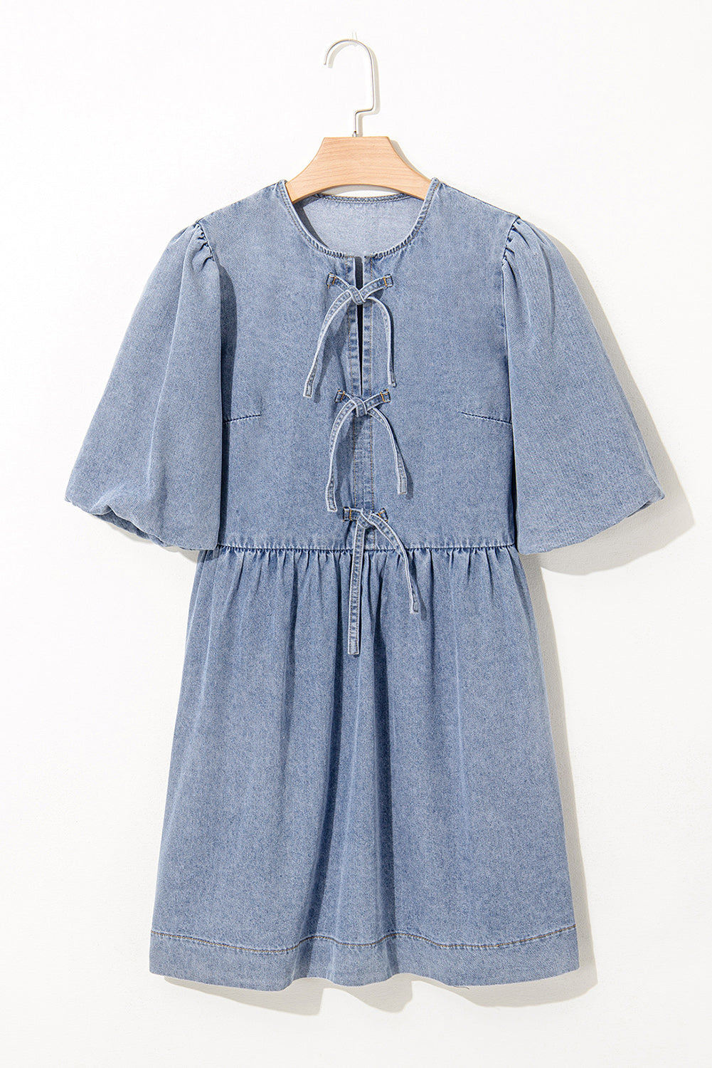 The Savannah Tie Denim Dress