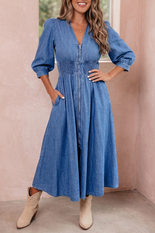 The Sweet Magnolia Denim Dress