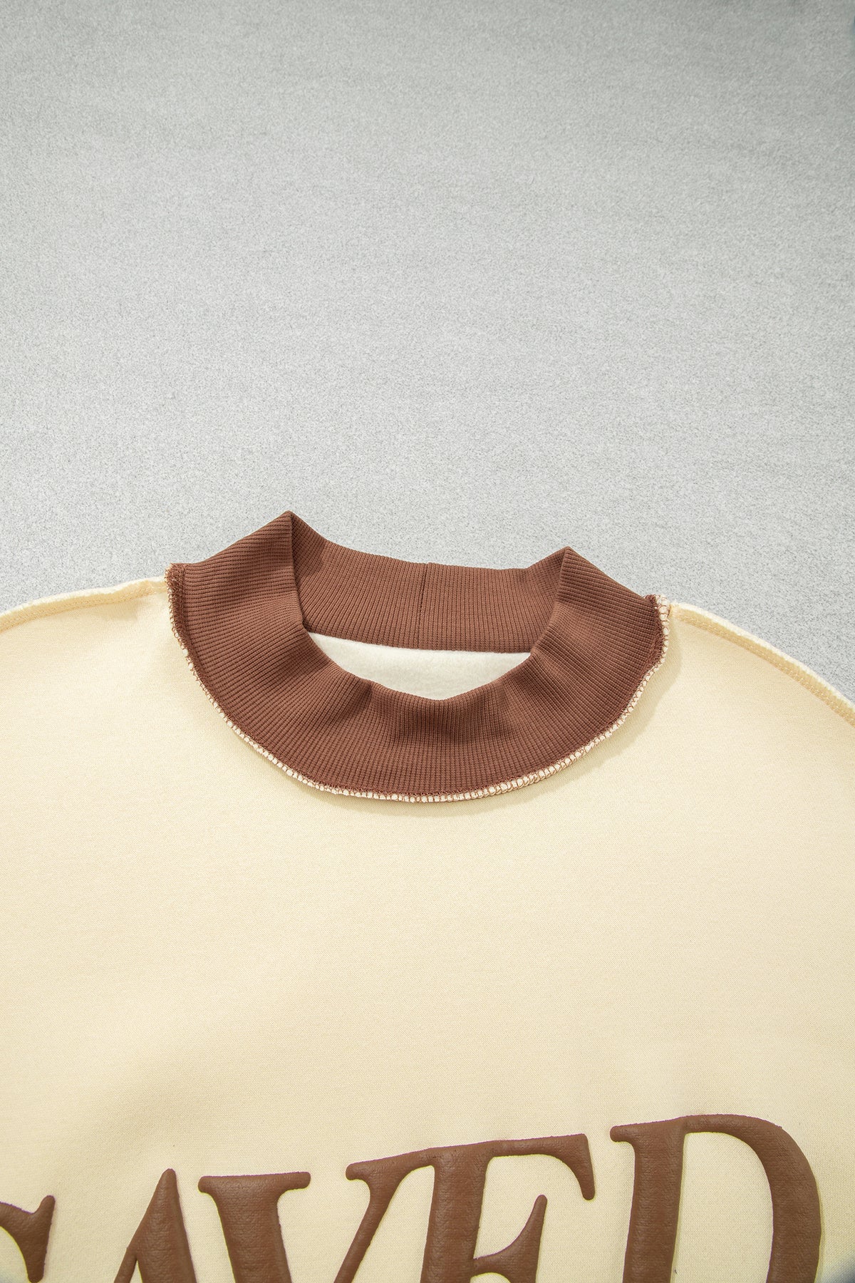 Saved by Grace Over-Sized Mock Neck Sweatshirt