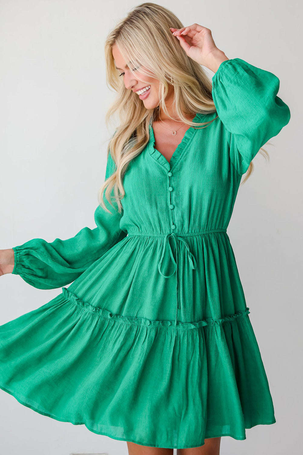 Emerald Meadow Mini Dress