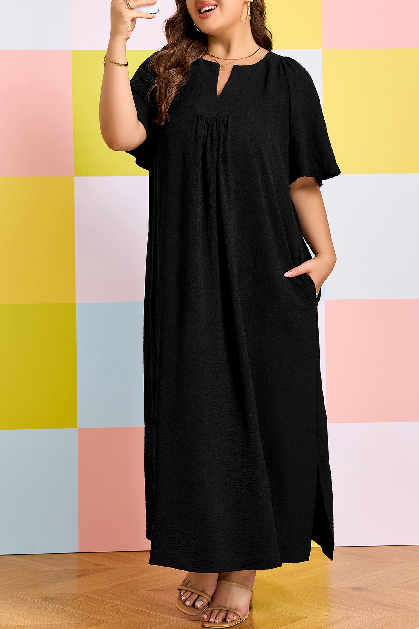 Midnight Stroll Curve Maxi Dress