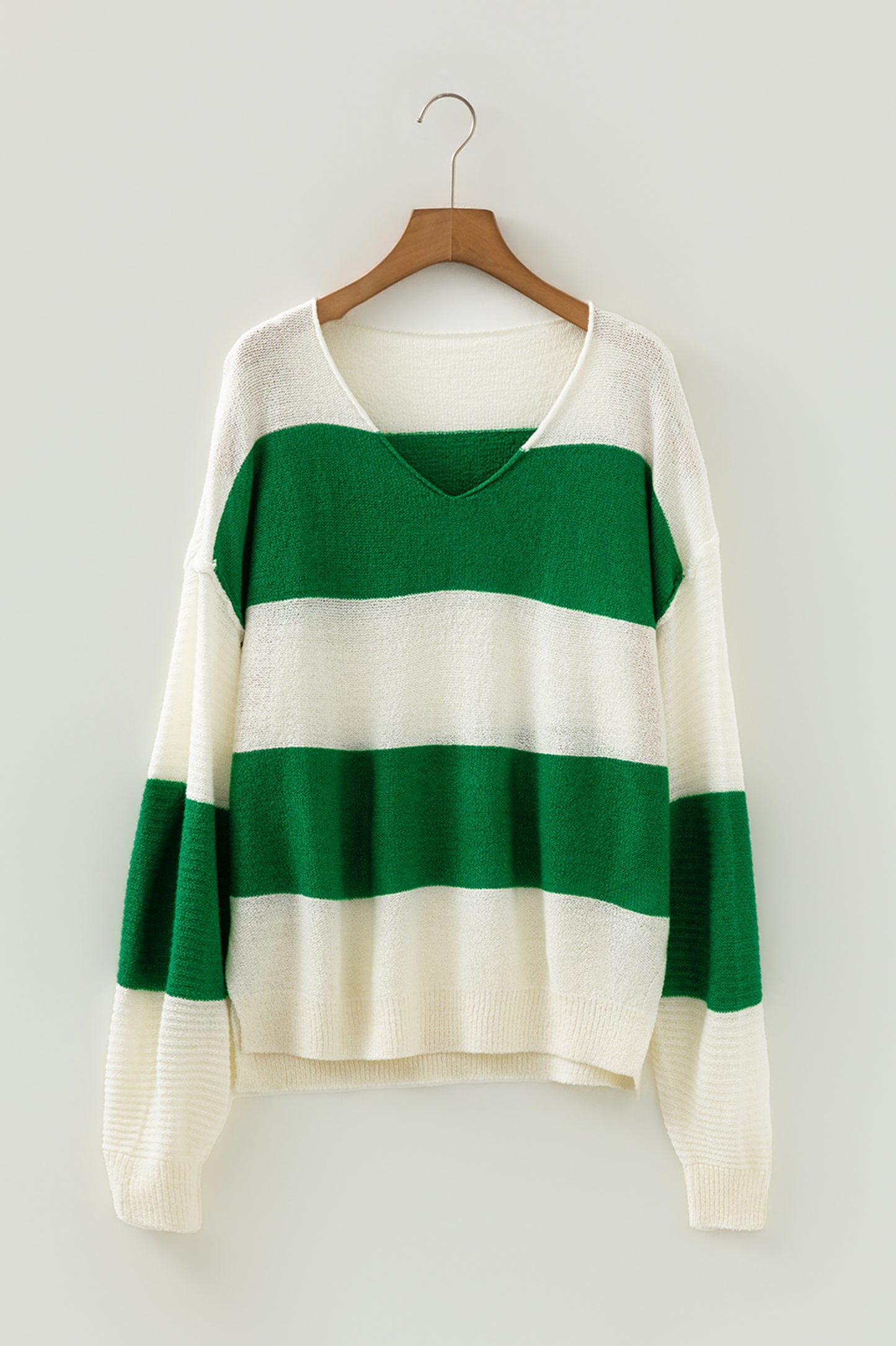 Green & Cream Harbor Sweater