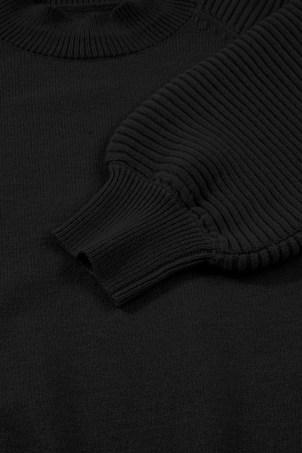 Midnight Ribbed Sweater Set