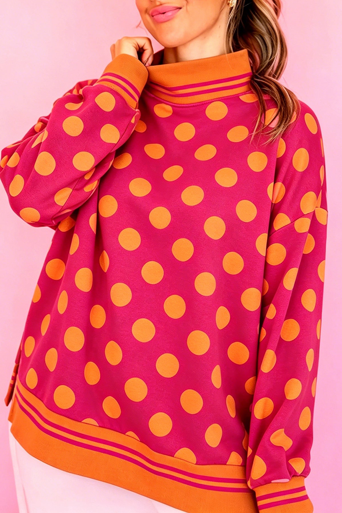 The Dot to Dot Mock Neck Sweatshirt