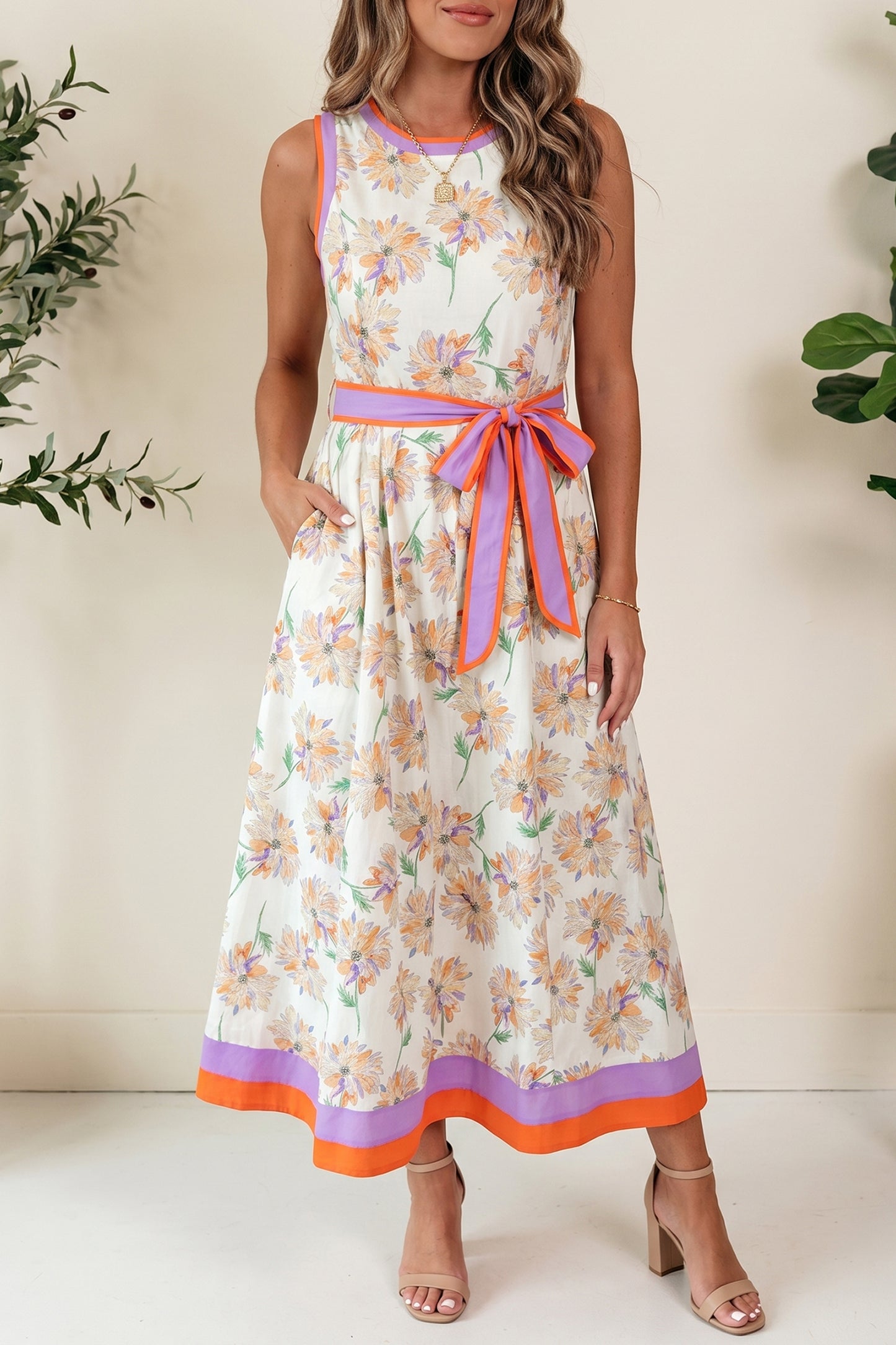 The Sunset Garden Midi Dress 🌸