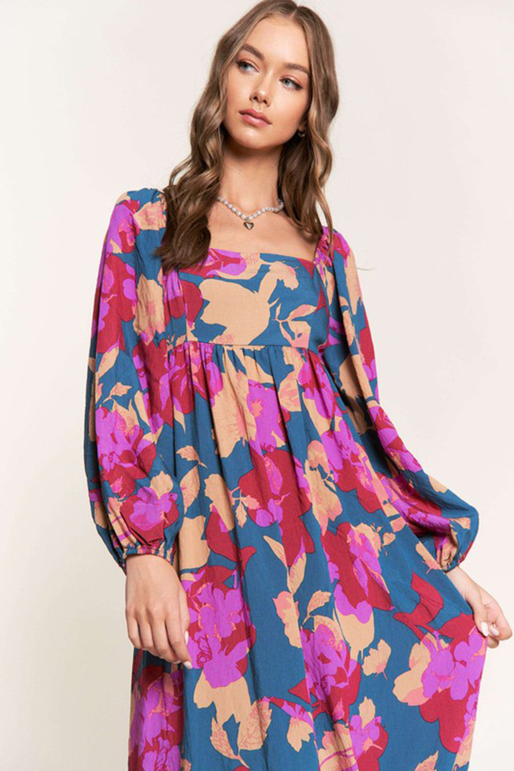 Midnight Bloom Tiered Maxi
