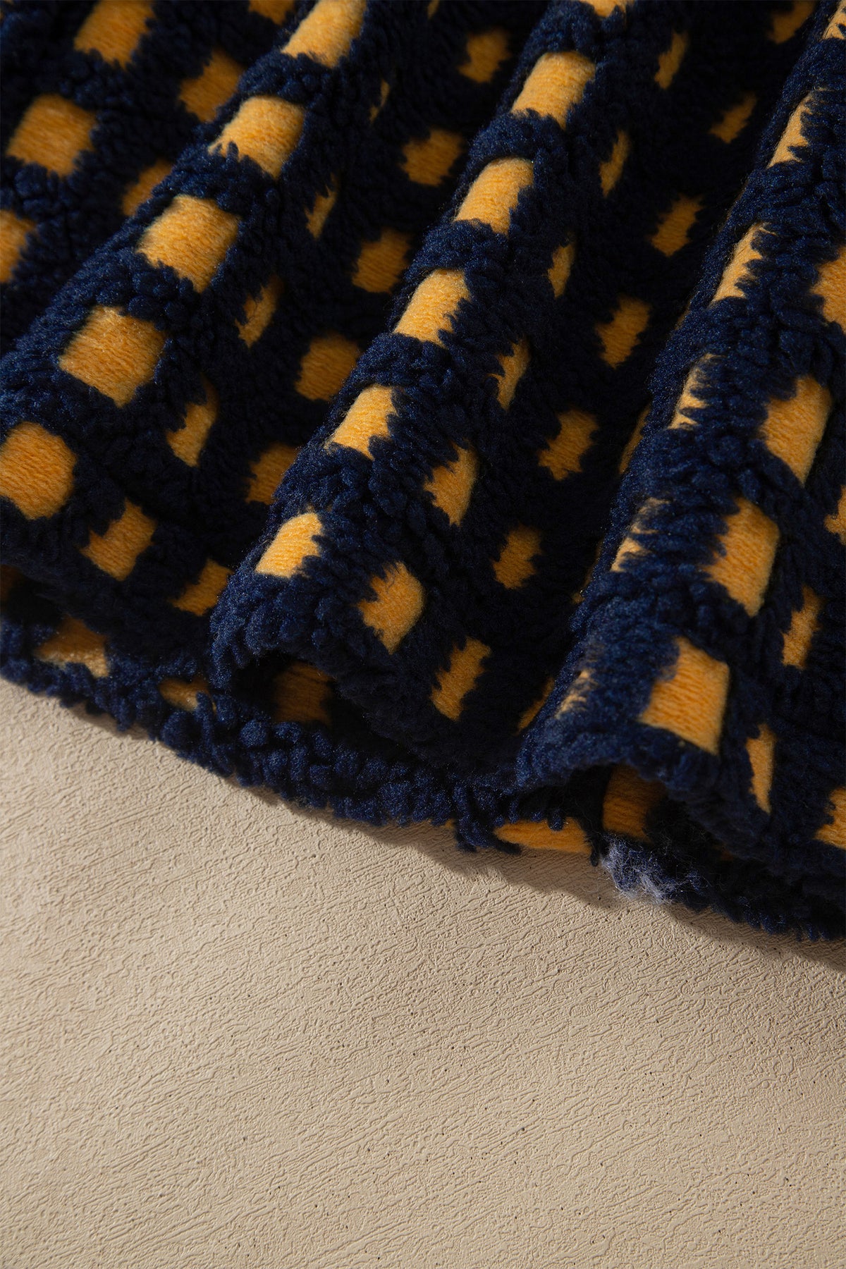 The Golden Hour Checkered Sherpa Jacket