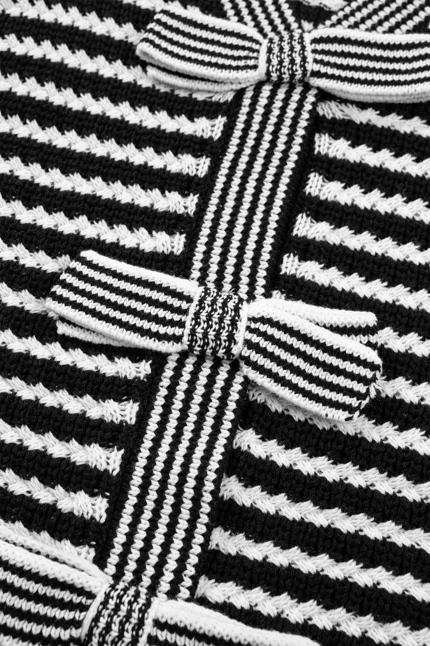 Parisian Bow Stripe Knit Blouse