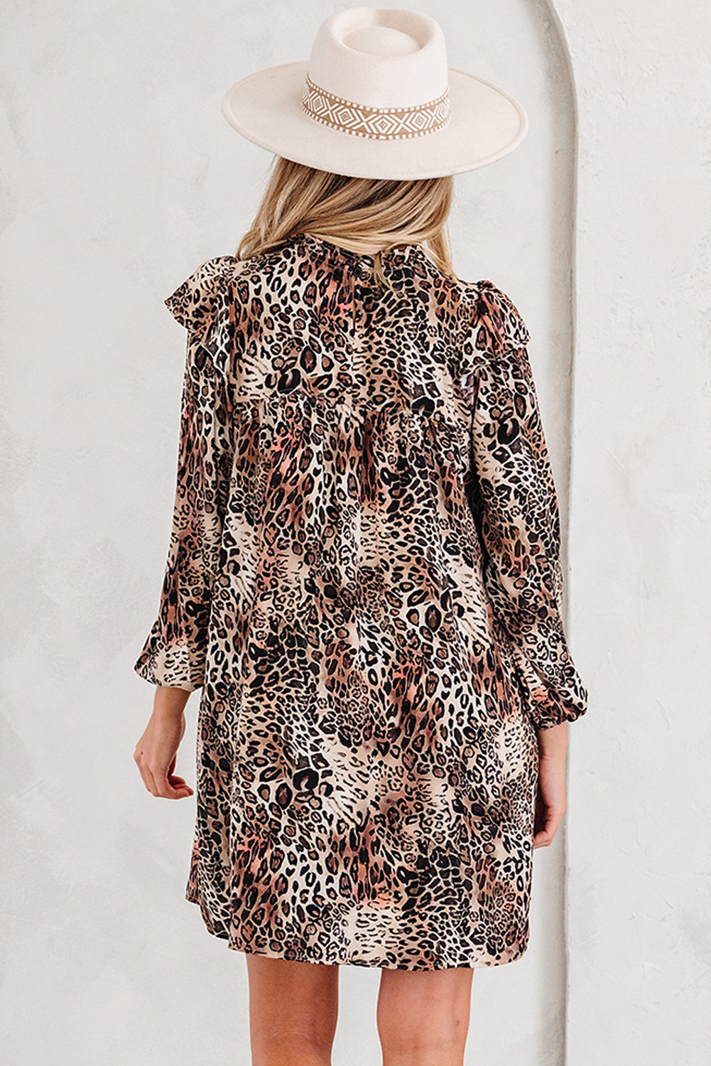 Golden Savannah Shift Dress