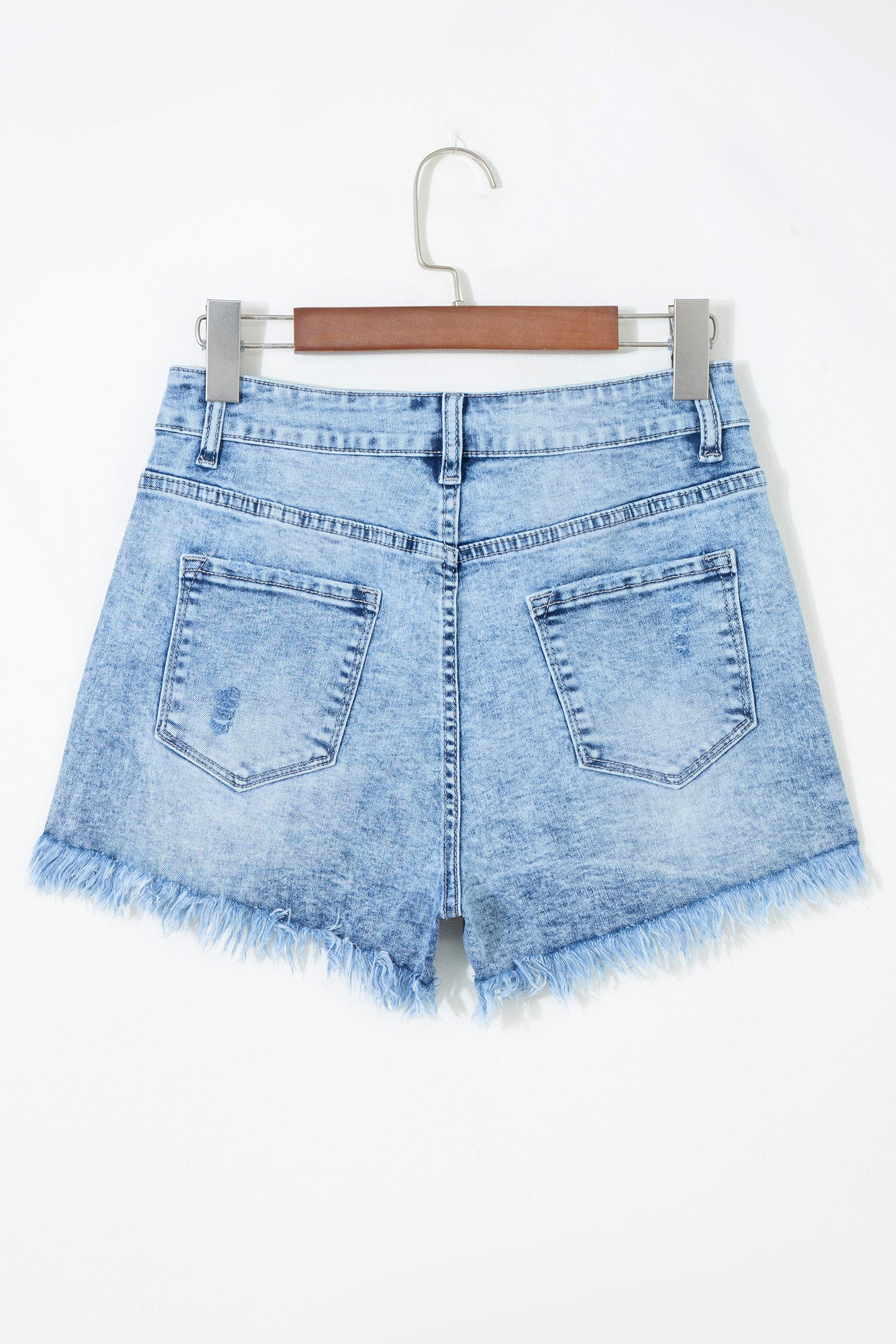 Coastal Fringe Denim Shorts
