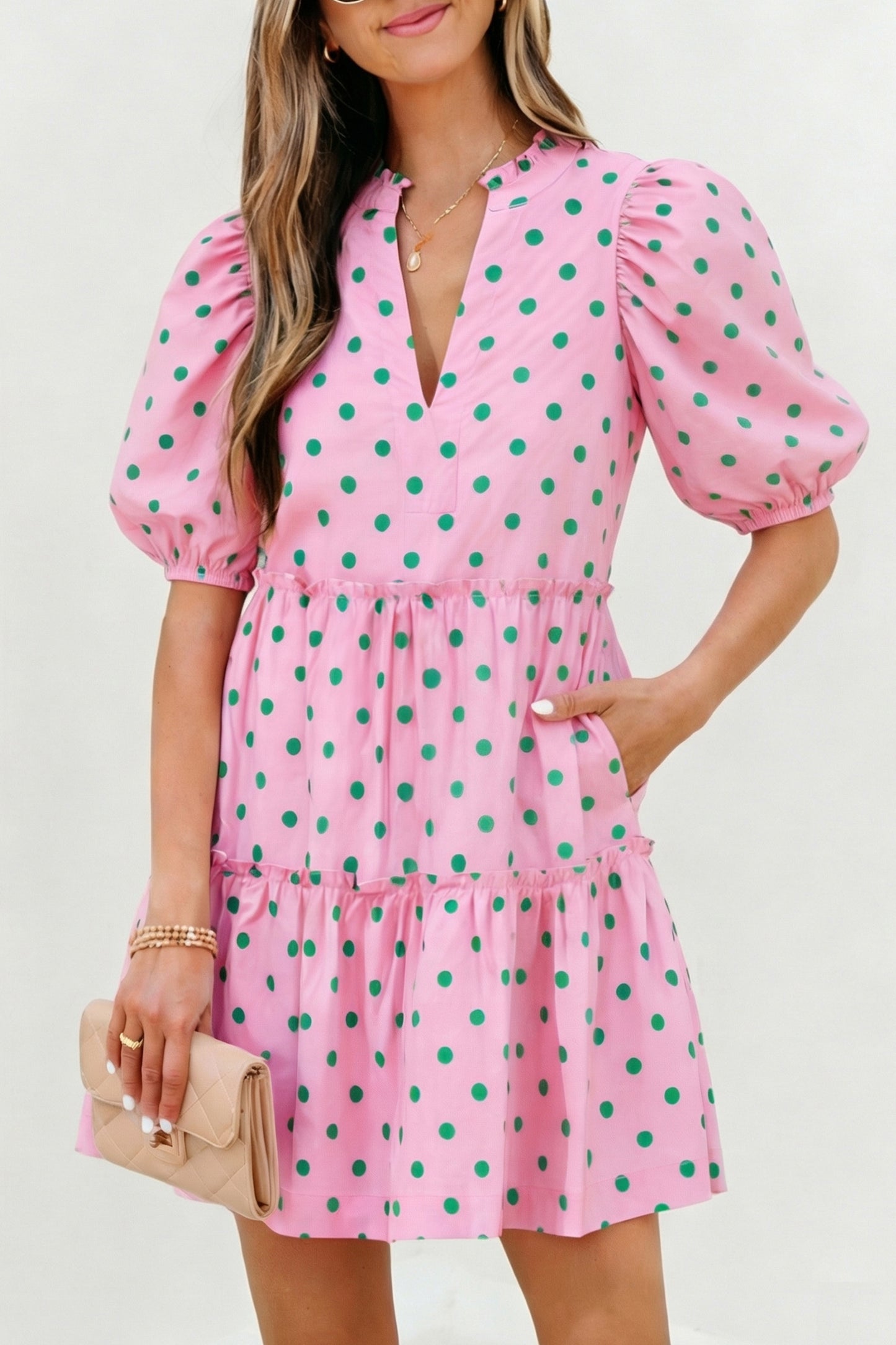 Palm Beach Dot Mini Dress