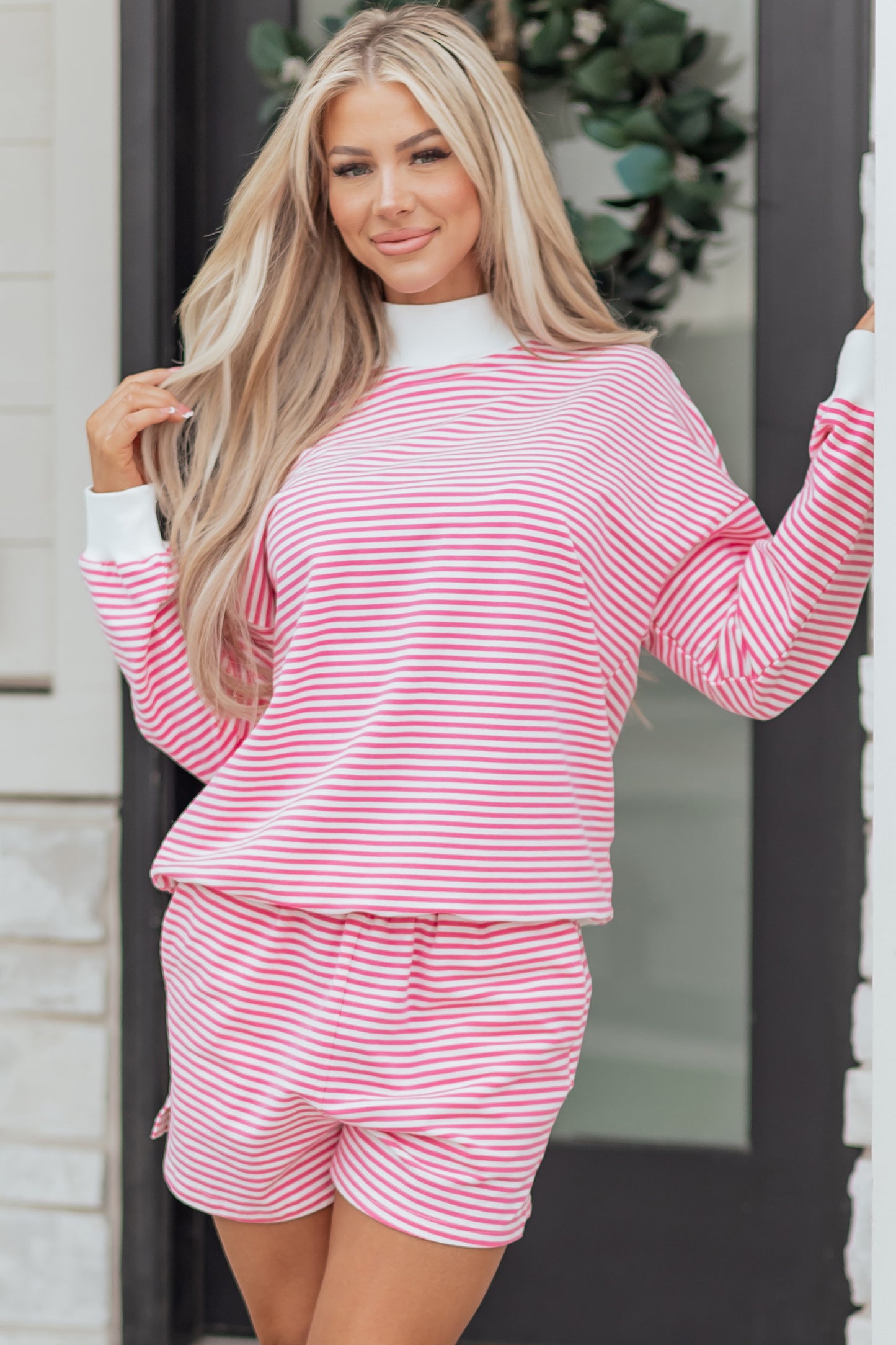 Strawberry Stripe Lounge Set