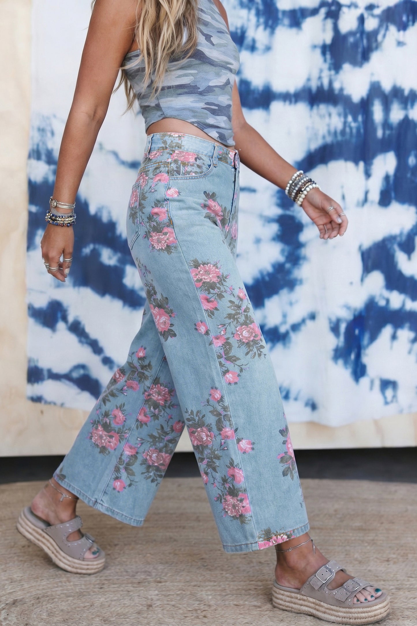 Vintage Bloom Wide Leg Jeans