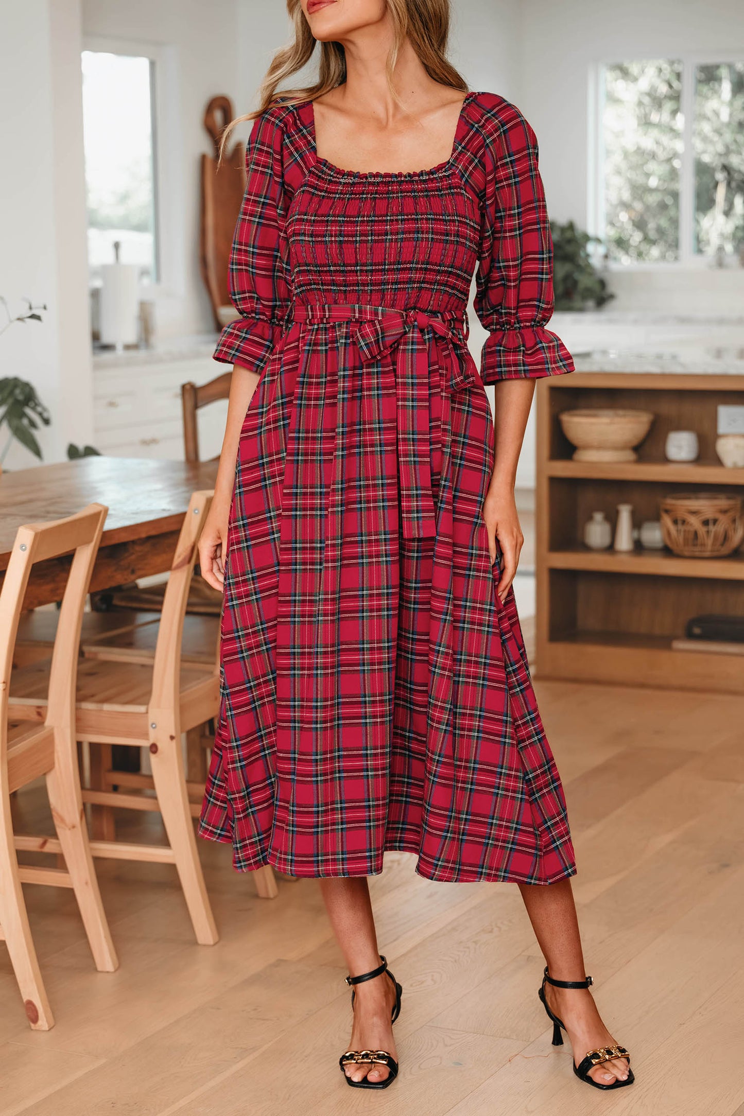 Sugarplum Tartan Smocked Dress