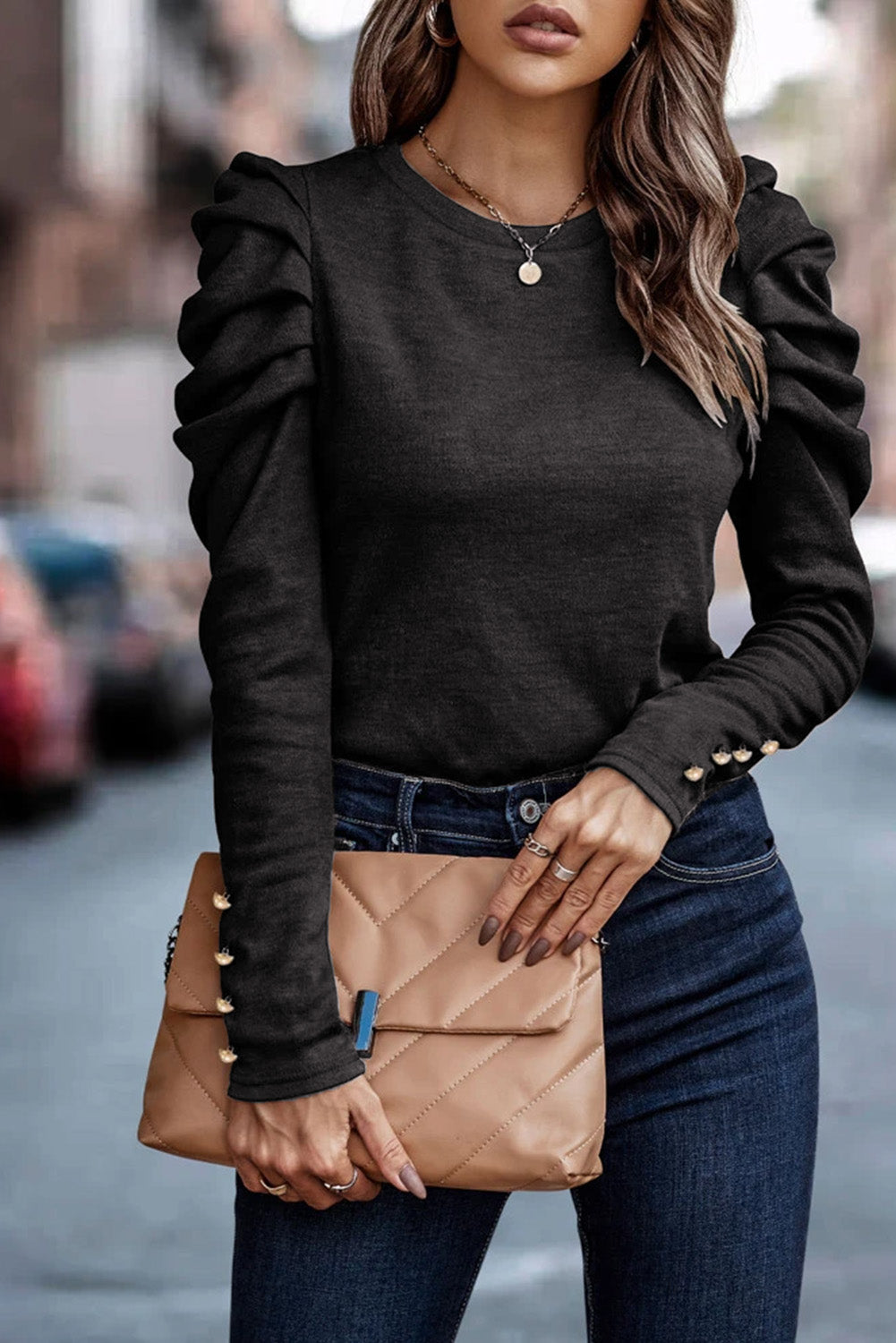 The Monroe Ruched Elegance Blouse