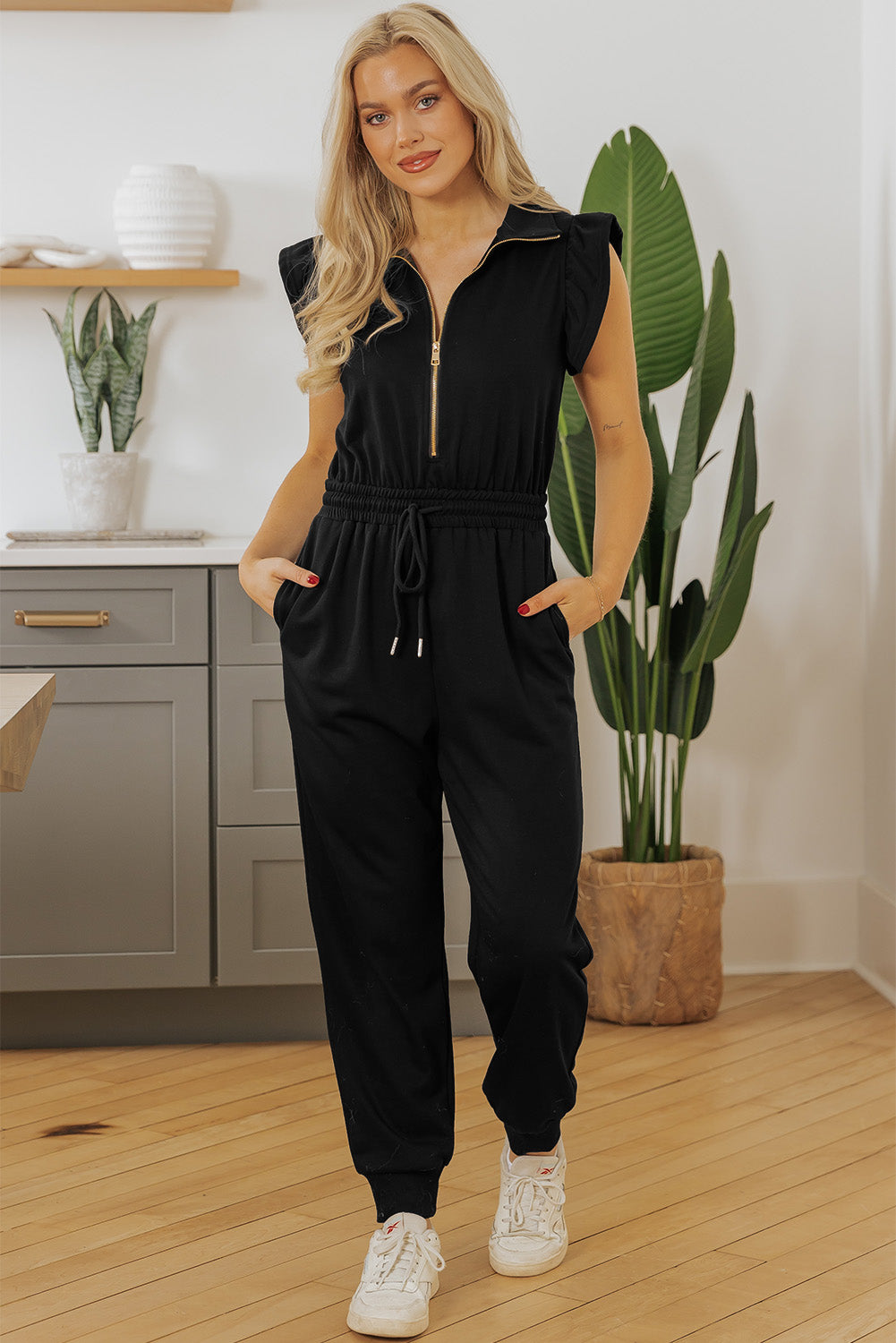 Midnight Motion Zip-Front Jumpsuit