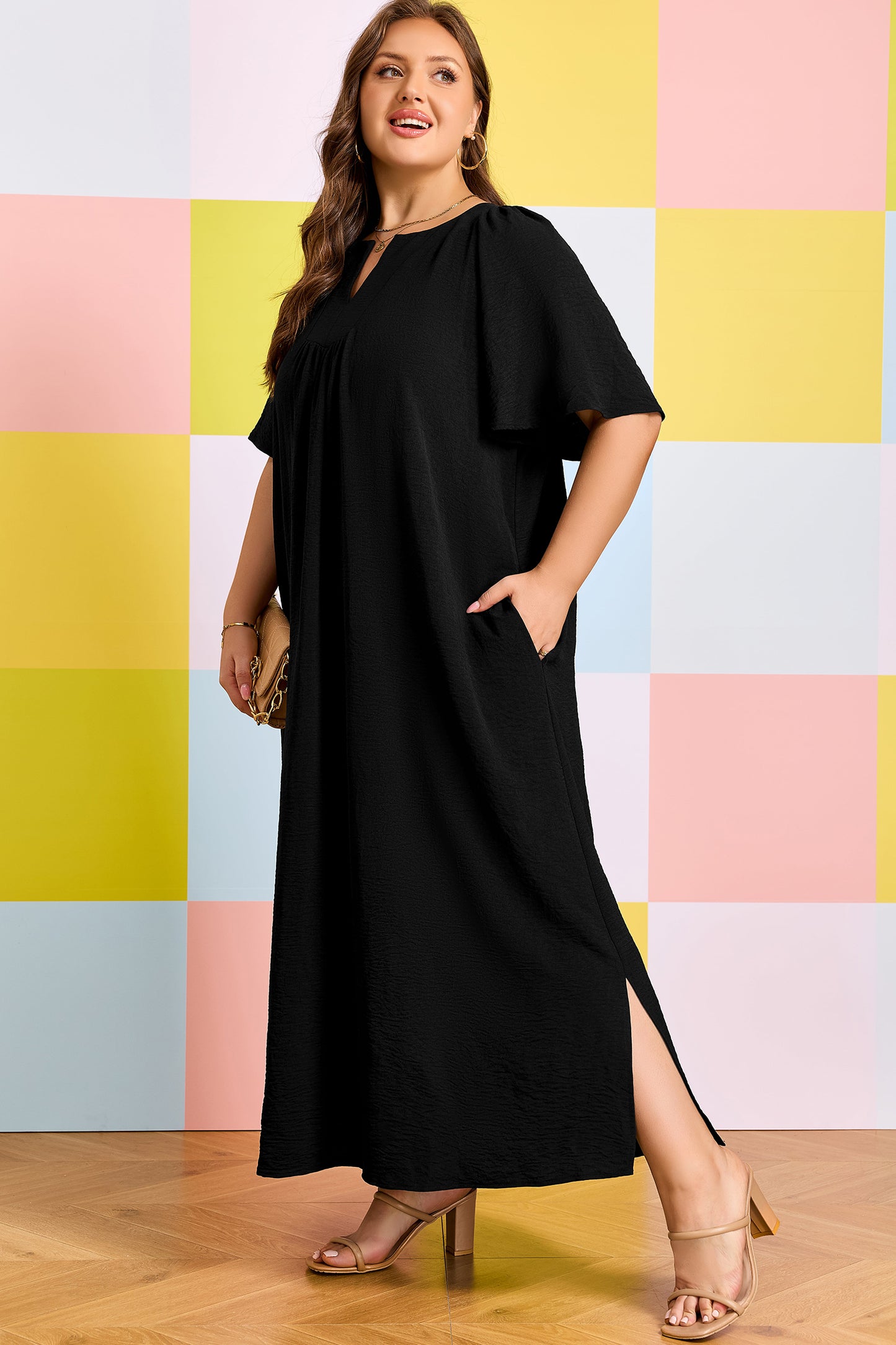 Midnight Stroll Curve Maxi Dress