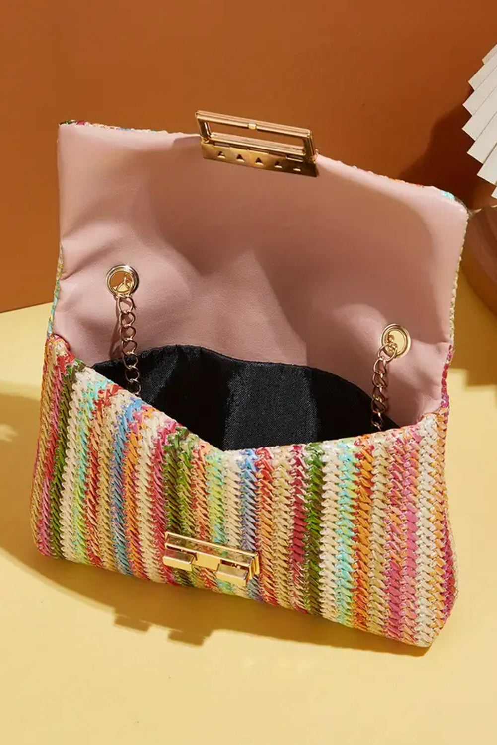 Sunset Market Woven Clutch