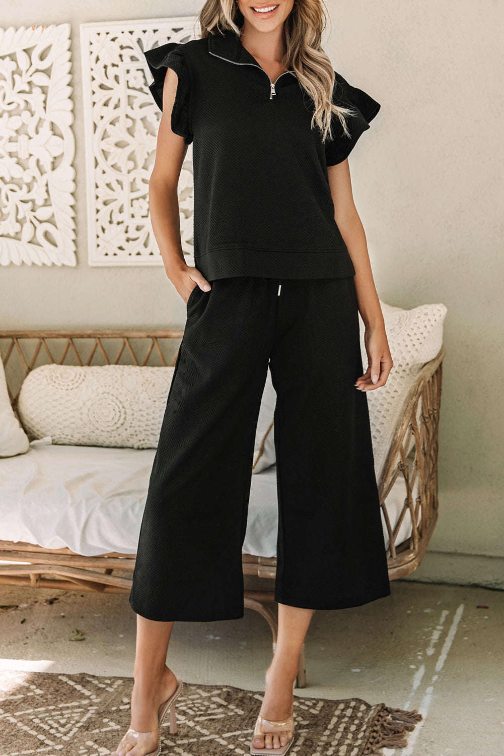 The Midnight Ruffle Set