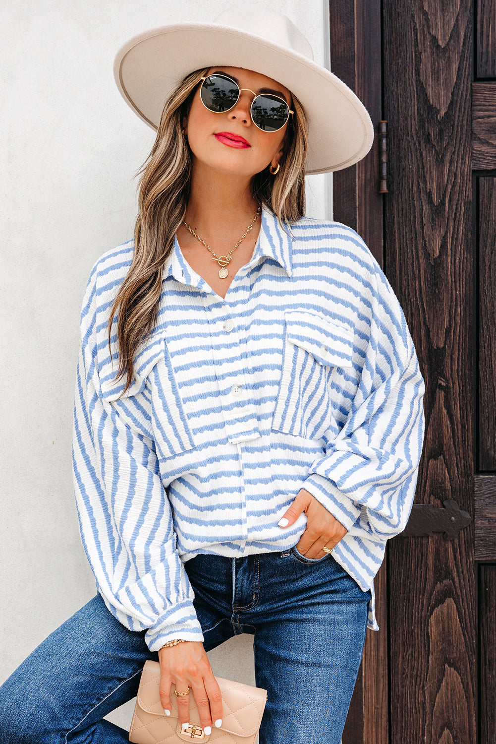 Seaside Grace Striped Blouse