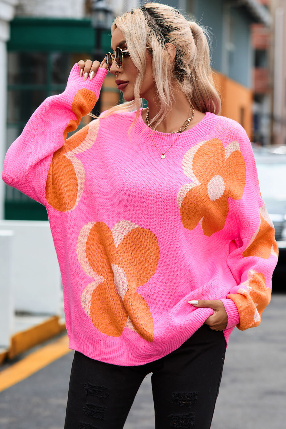 The Pop Petal Statement Sweater