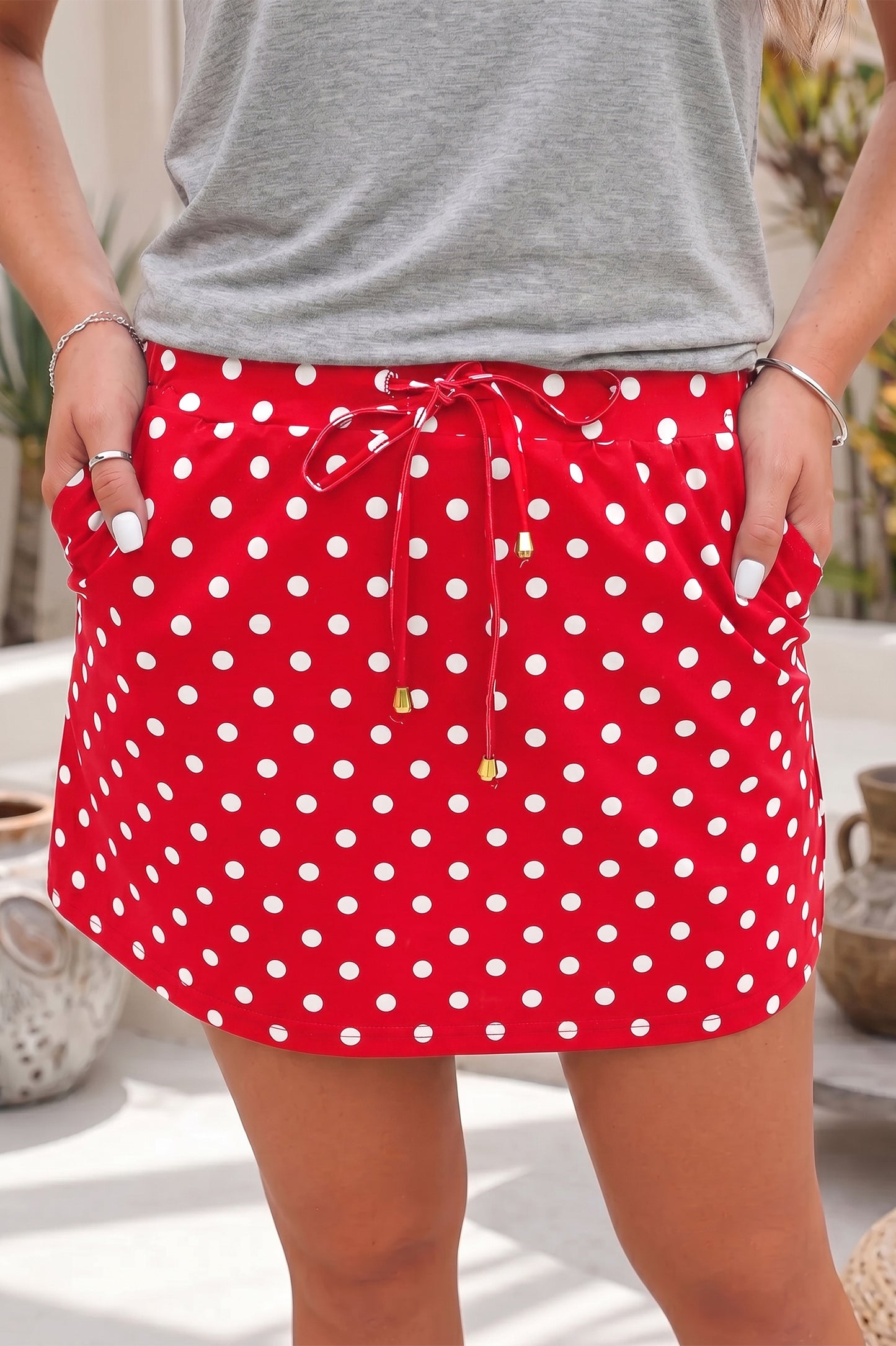 Cherry Pop Polka Dot Skort