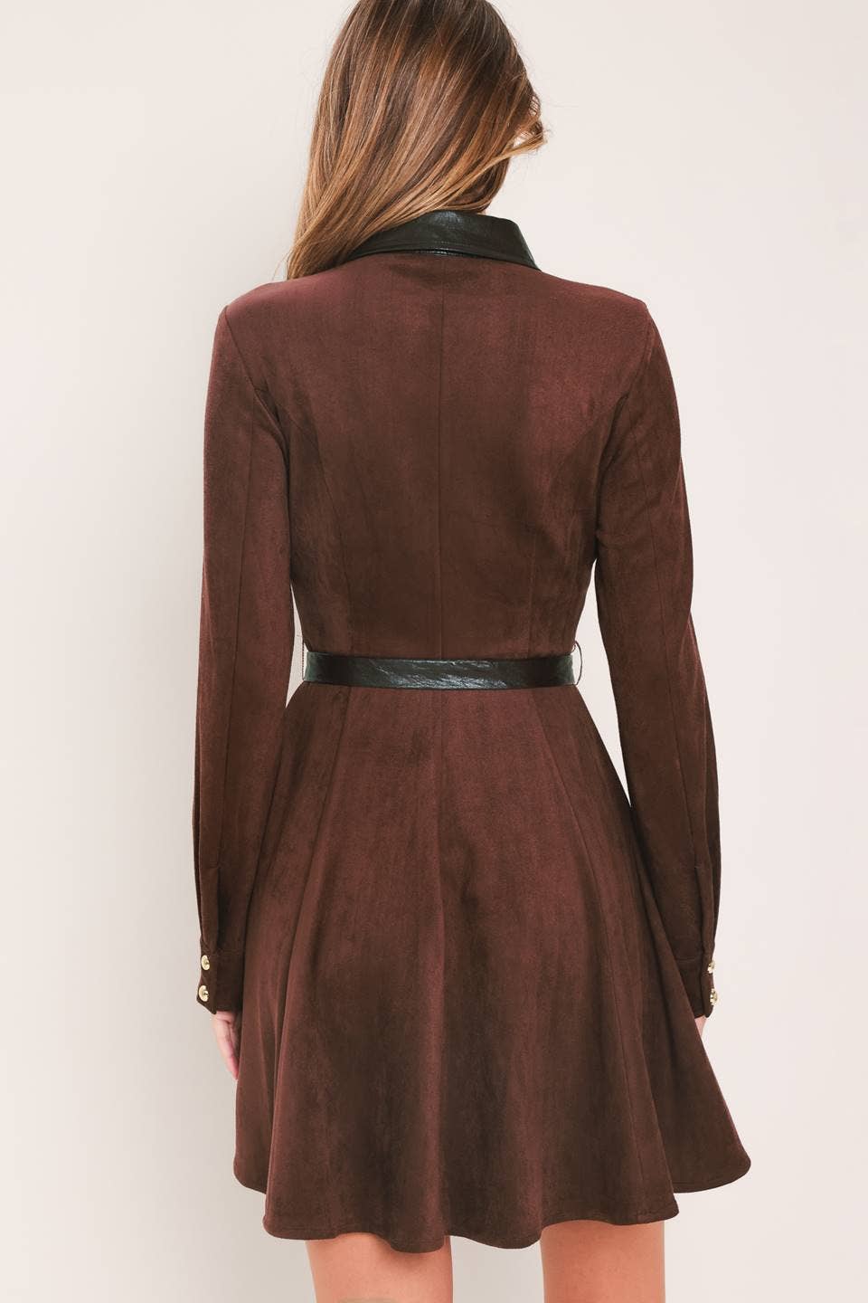 The Bordeaux Belle Suede Dress