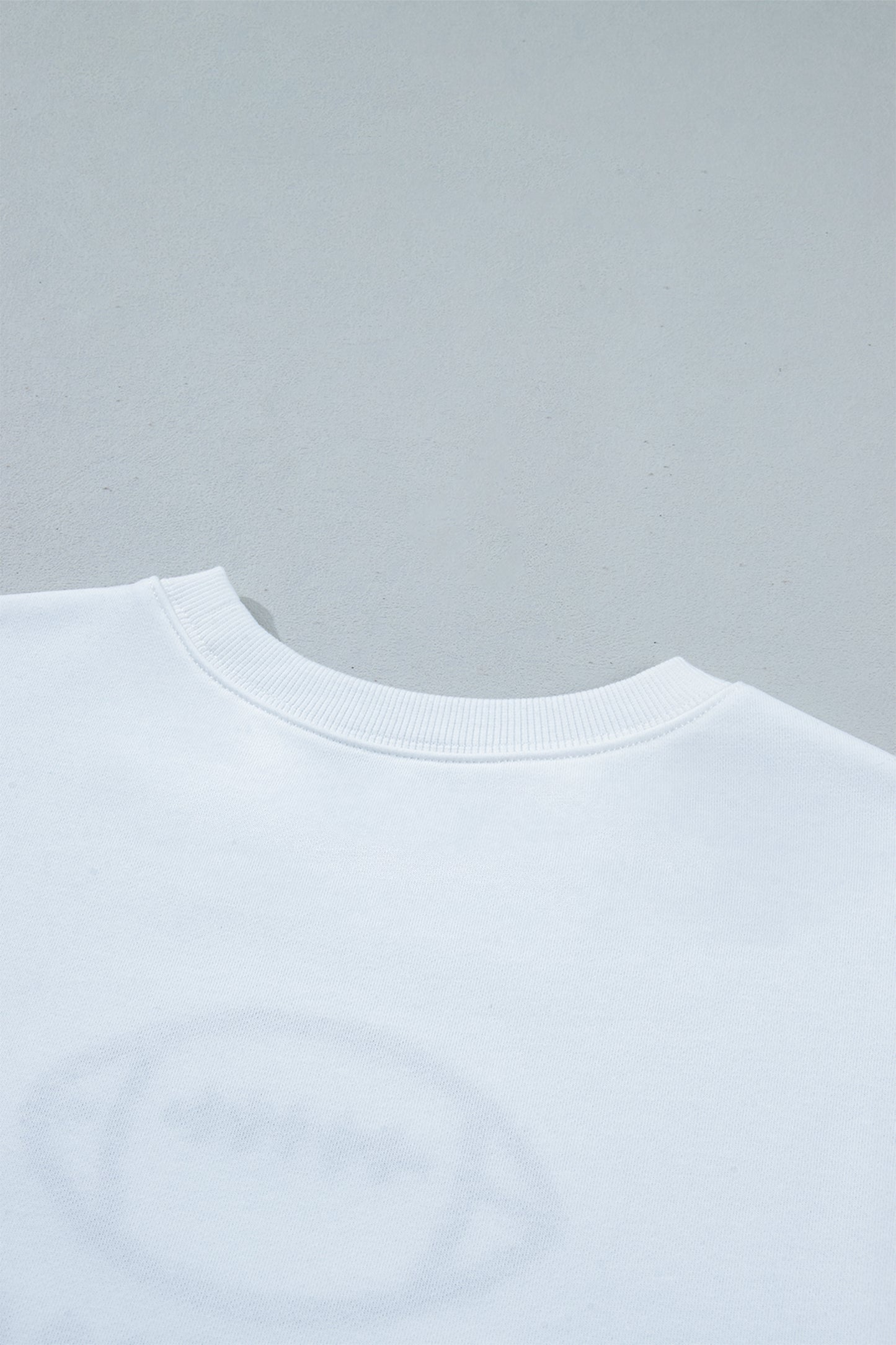 White Embroidered Game Day Sweatshirt