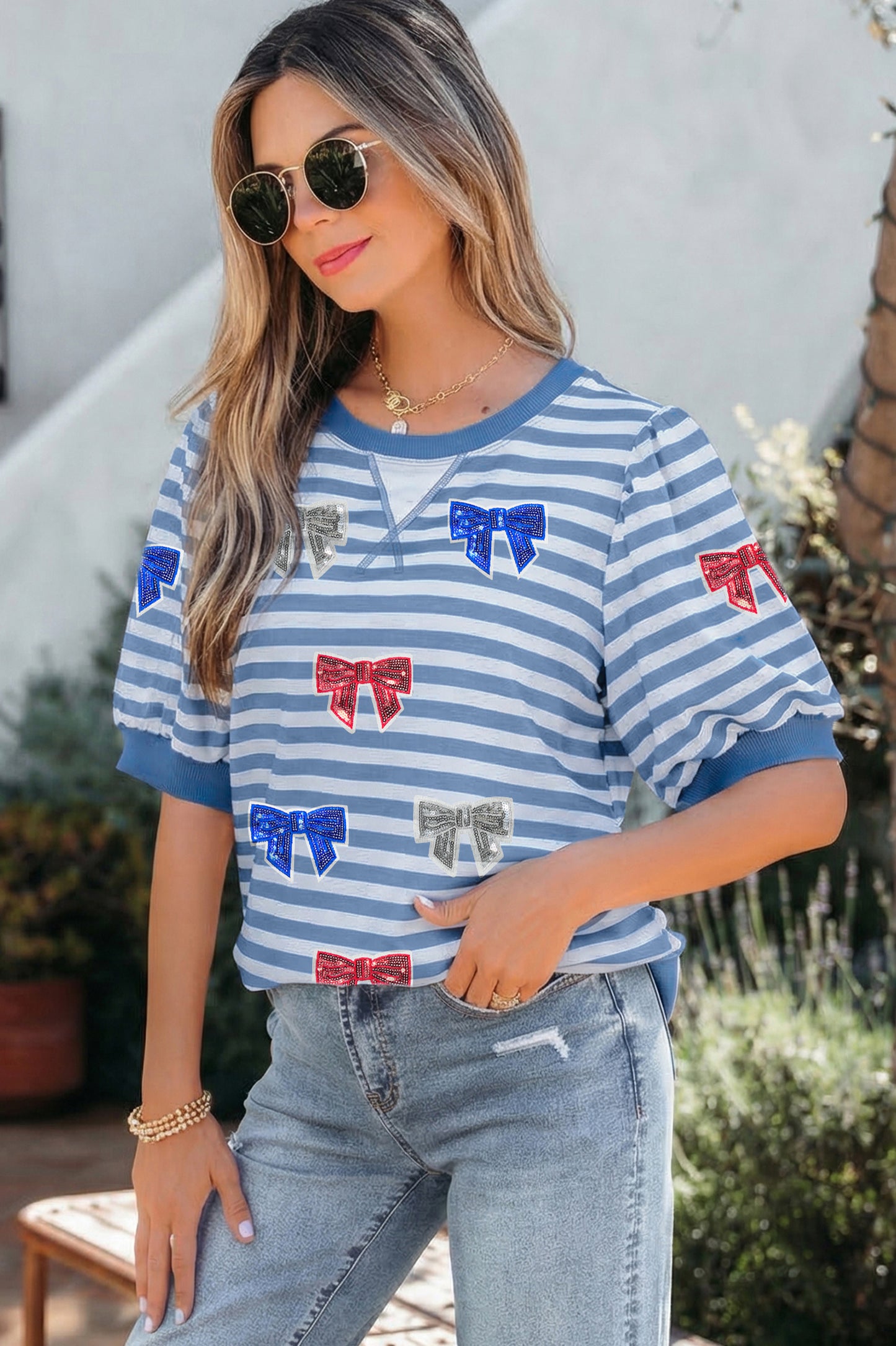 Liberty Bow Stripe Top
